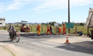 Após solicitação do Governo de Morro da Fumaça, faixa elevada é instalada na SC-443