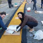 Voluntários confeccionam tapetes para o Corpus Christi em Morro da Fumaça (Fotos)