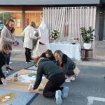 Voluntários confeccionam tapetes para o Corpus Christi em Morro da Fumaça (Fotos)