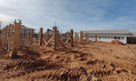 Obra de construção da nova sede da Escola Vicente Guollo avança para etapas finais