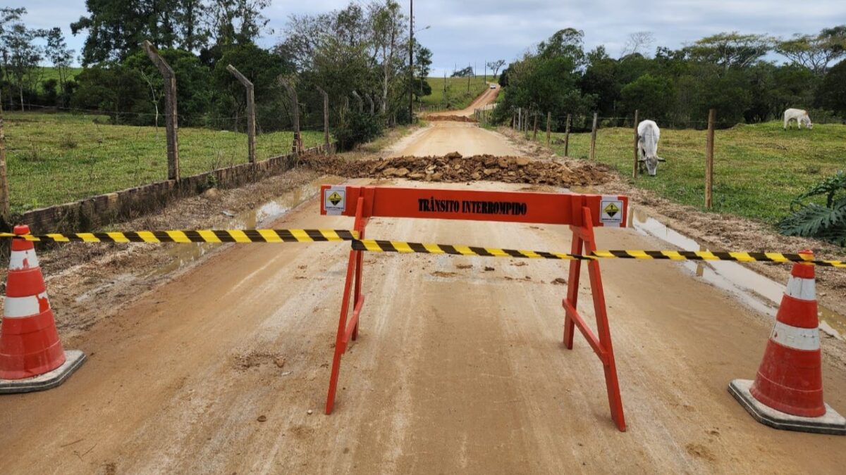 Ponte do Rio Ronco D’Água é interditada para reconstrução