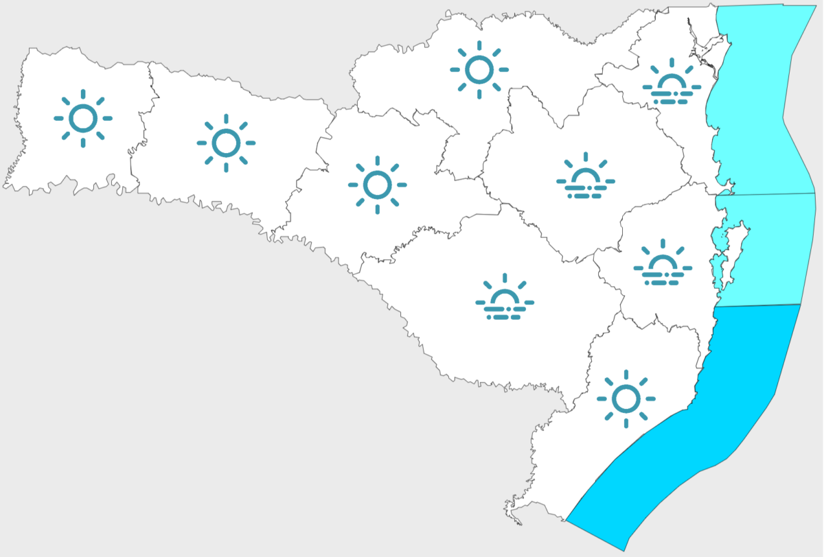 Sol predomina neste sábado. Confira a previsão do tempo