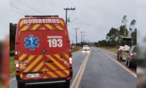 Motociclista fica ferido em acidente com trator no Olho D’Água