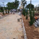 Moradores realizam melhorias na jardinagem do Cemitério de Linha Torrens