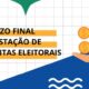 Contas relativas ao 1º turno das eleições devem ser prestadas até 5 de novembro