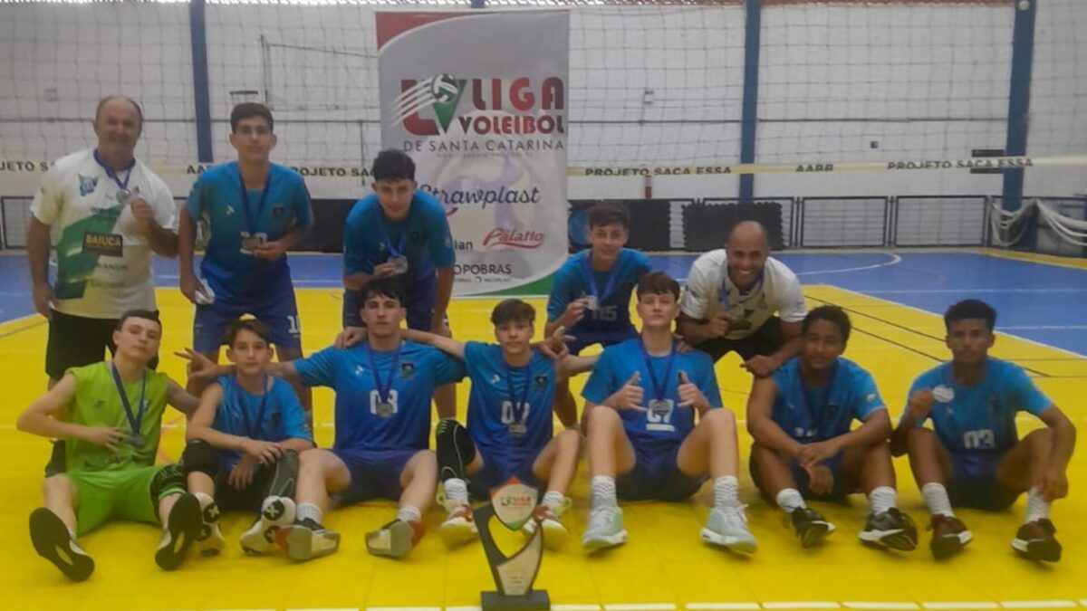 Equipe masculina sub-16 FME/Voa Vôlei de Morro da Fumaça é vice-campeã na Liga de Vôlei de SC