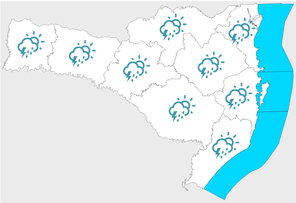 Previsão do tempo para o último dia de 2024