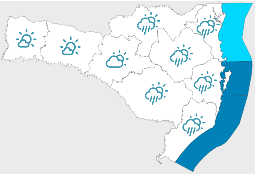 Previsão do tempo para esta terça-feira (3)