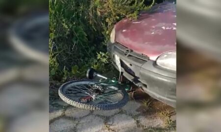 Ciclista é atropelado no Balneário Esplanada